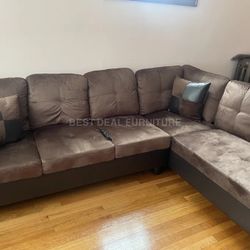 New Sectional + Storage Ottoman  — Left or Right Chaise — Delivery Available
