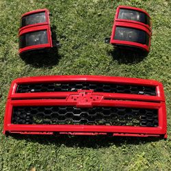 2014 Silverado Grille & Headlights 