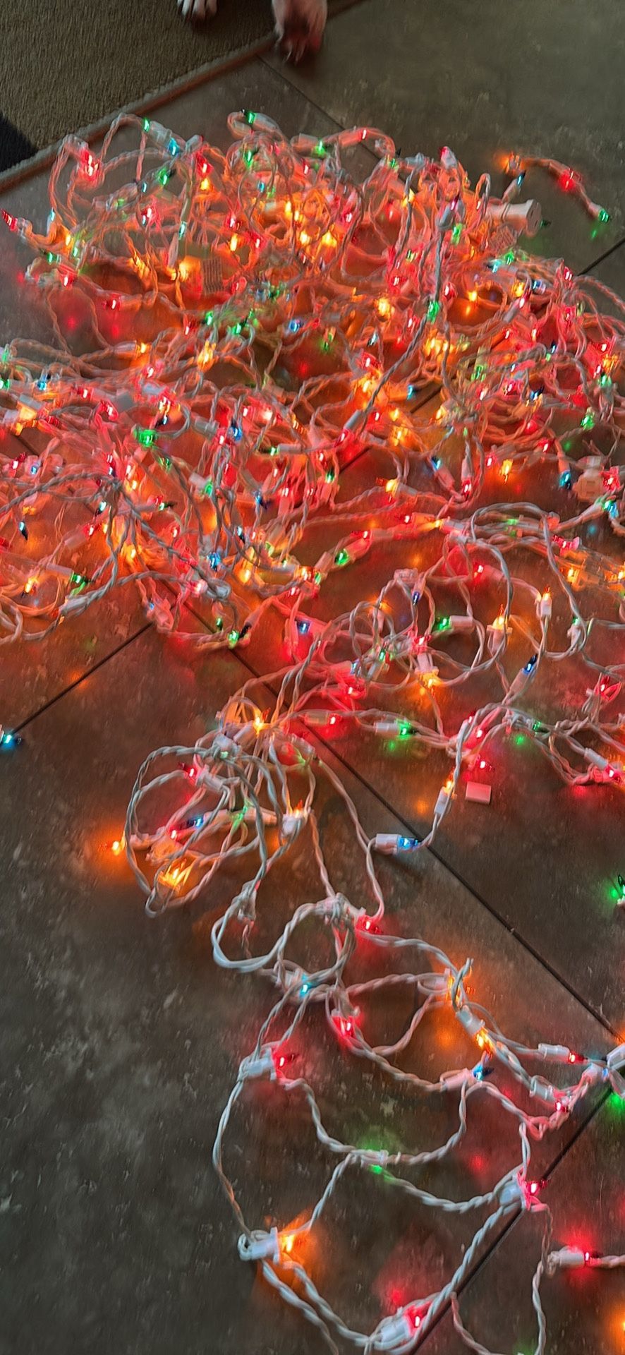 Net with icicle light three each one, 14 foot