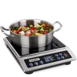 ChangBERT Portable Induction Cooktop Enhanced Version, One-Click Max Power 1800W Large Heating Coil Burner, Precise Temperature Control, NSF Certified