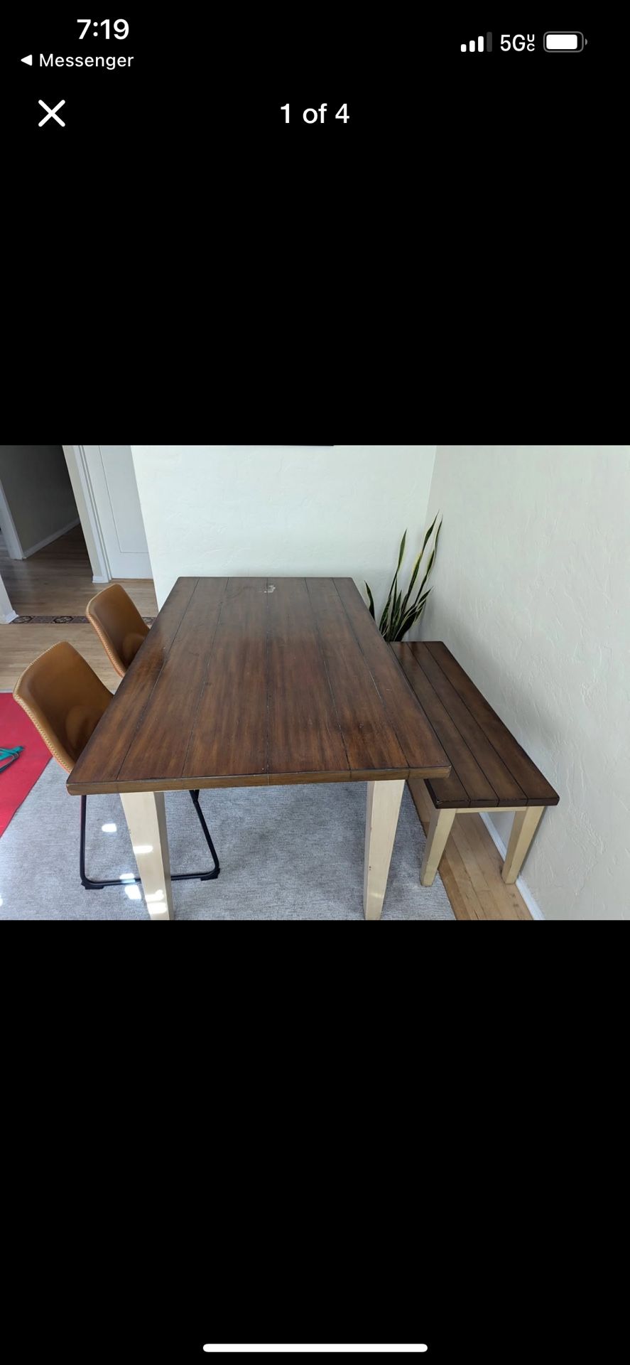 Wood dining table