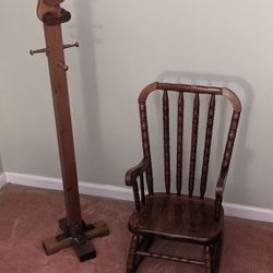 Baby Room Rocking Chair and Clothes Stand