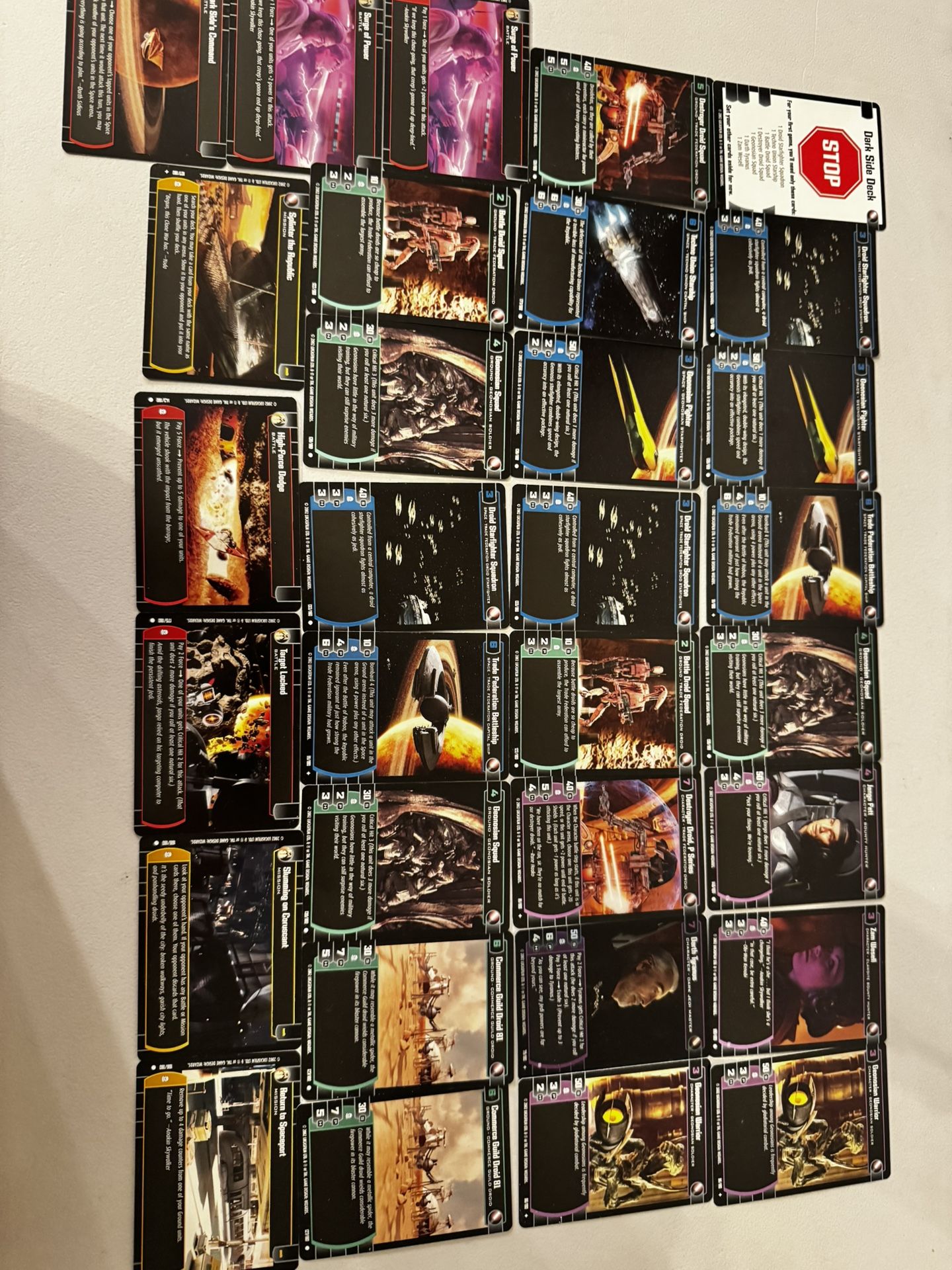 🔹 Star Wars TCG 2002 Lot of 33 Cards – Darth Tyranus Holo + Rares – WOTC 🔹