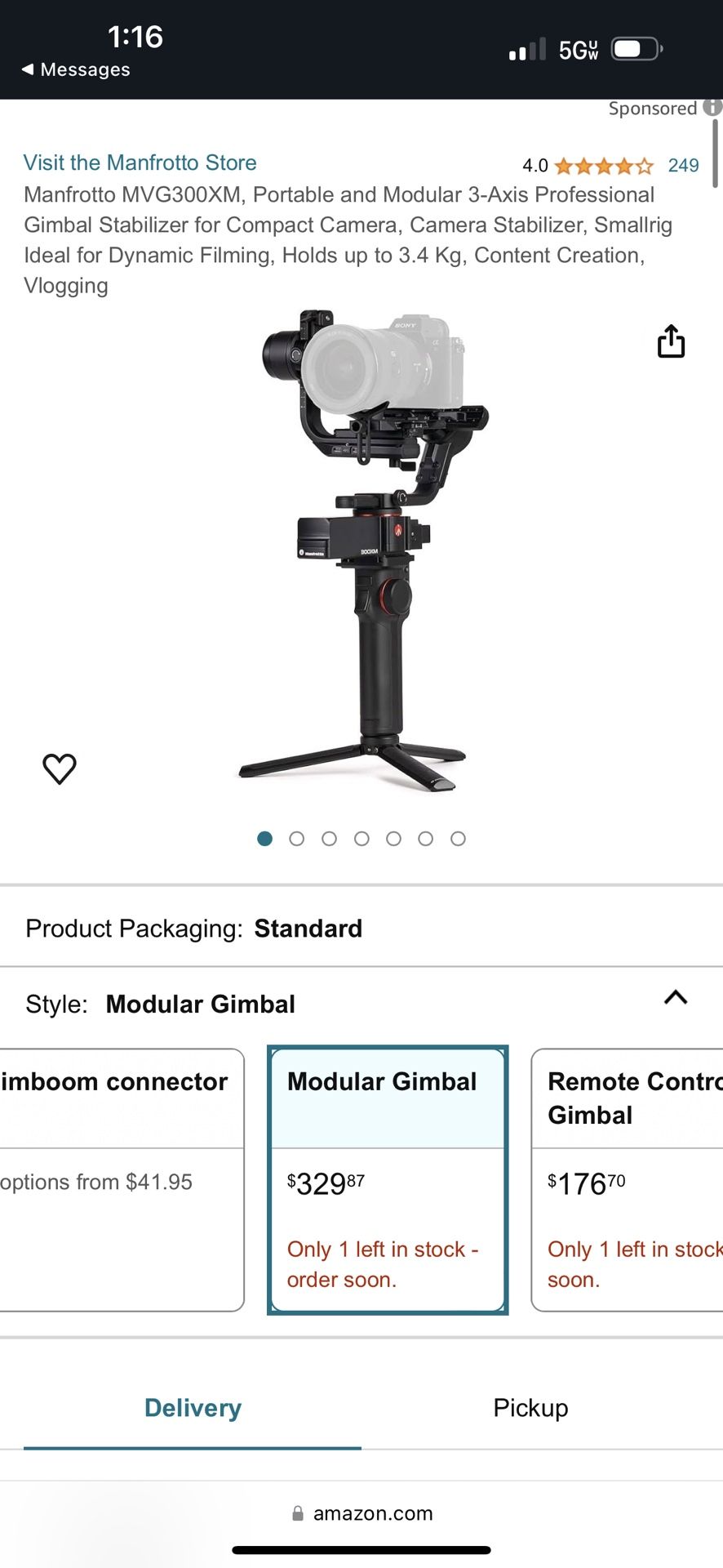 Brand New Gimbal Manfrotto