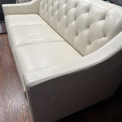 Off white Leather Sofa 