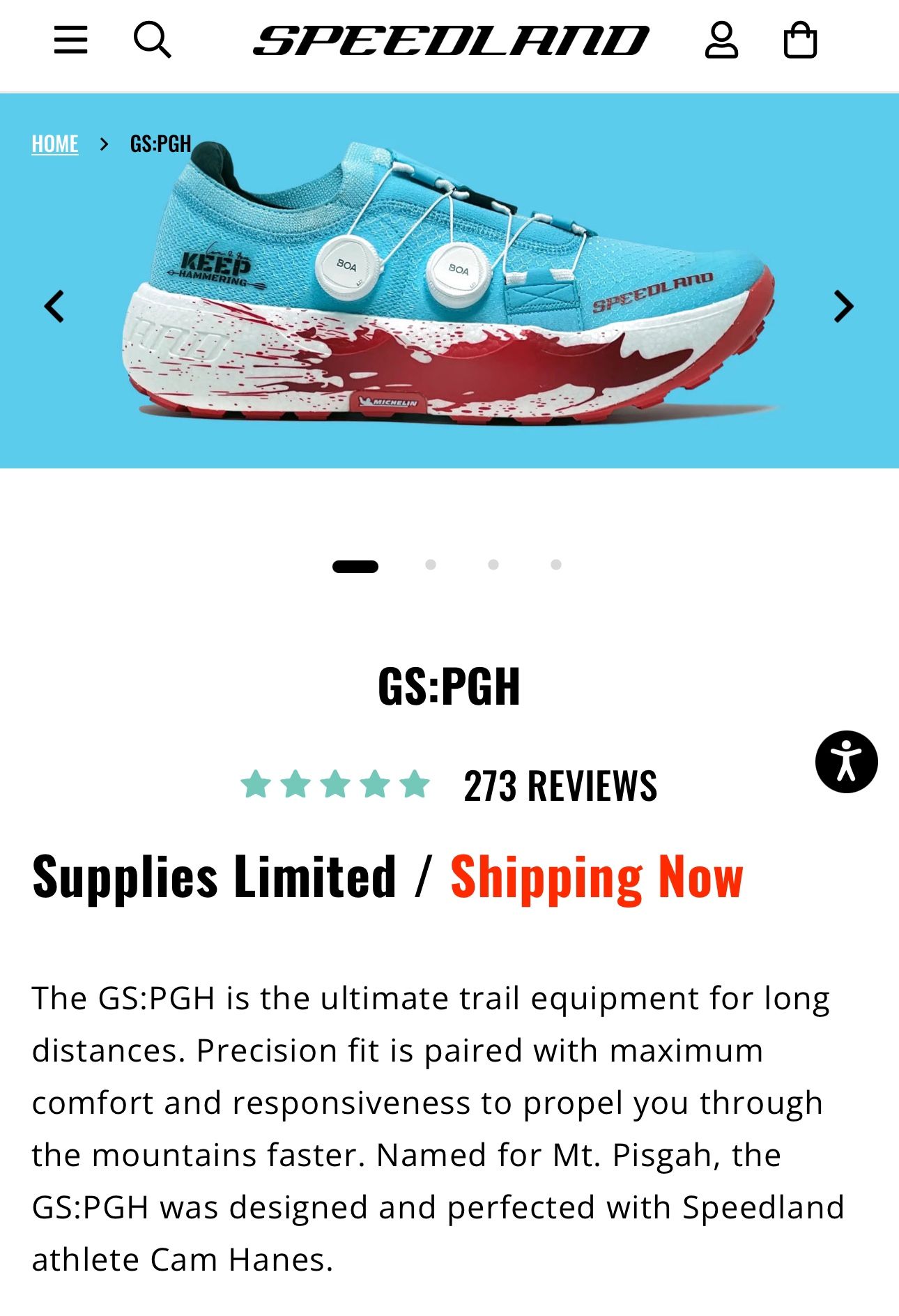 Brand New Speedland GS:PGH Size 11