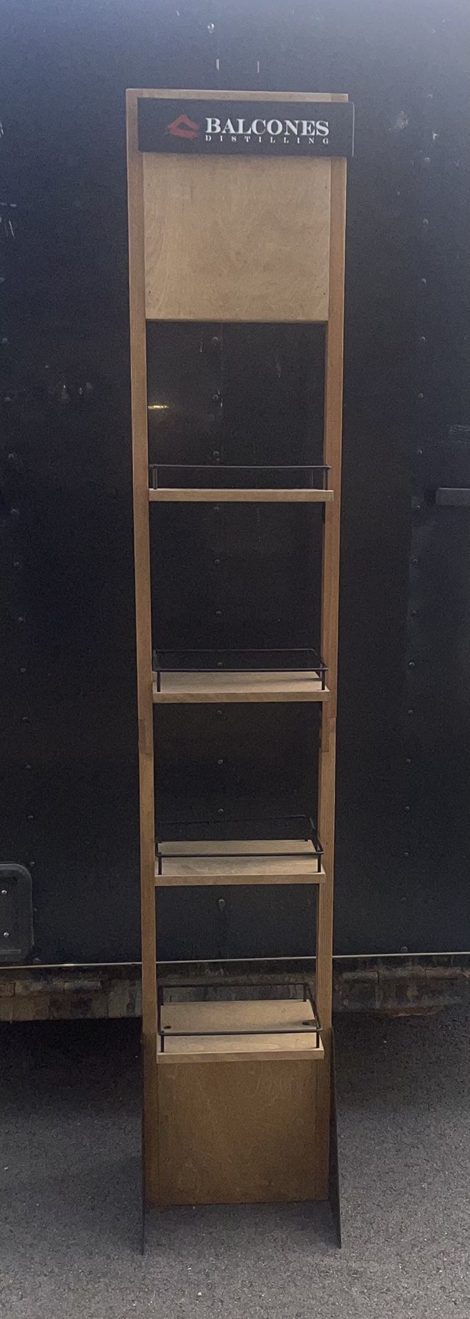 Balcones Whiskey Distillery Liquor Rack