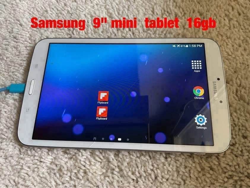 Samsung  9" mini  tablet  16gb  -  $80