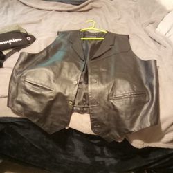 Men's Vest Size 4x Leather 