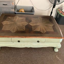 Refurbished Coffee Table w/ Functional Drawer