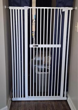 New extra Tall White Metal Baby Safety dog Gate