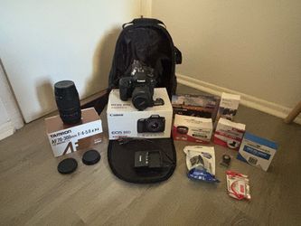 Canon EOS 80d Camera Body, 4 lenses, and accessories kit