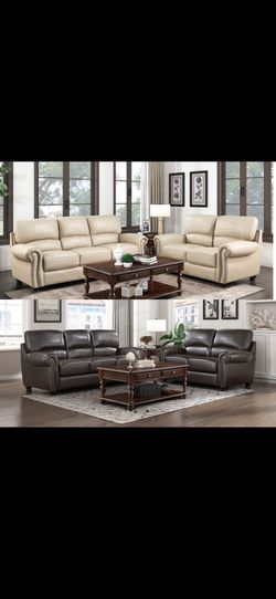 Leather couches for $1000 brand new