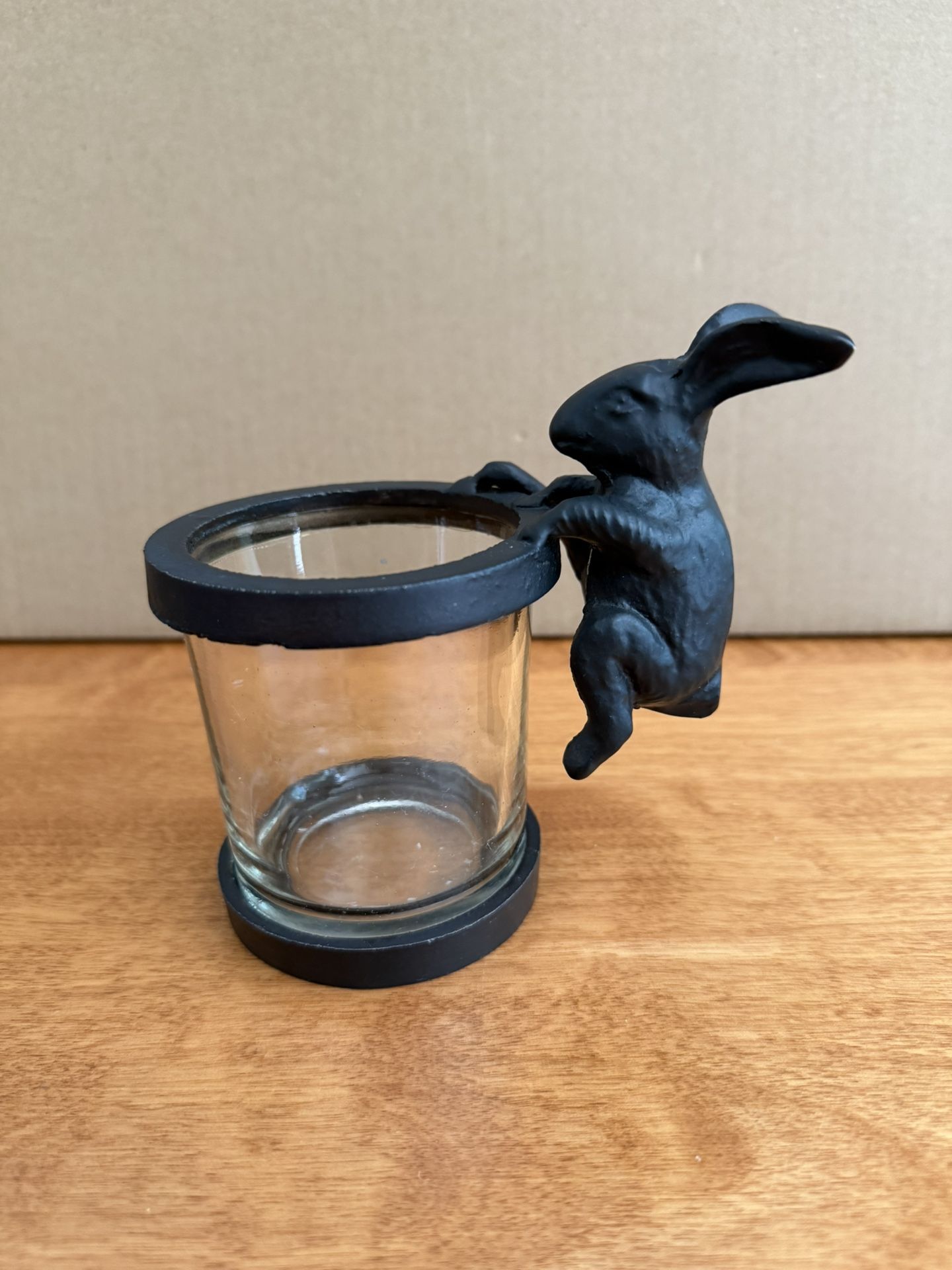 Rustic Rabbit 5” Glass Votive 