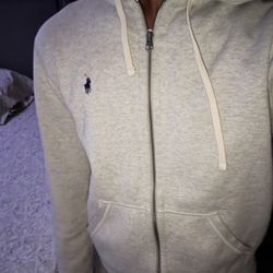 Polo Cotton Hoodie Gray