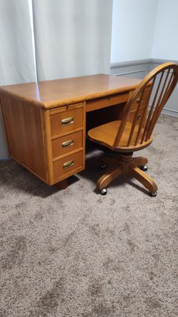 Vintage Oak Desk 