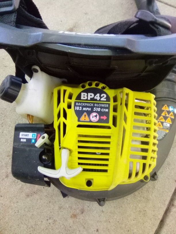 Ryobi Backpack Blower (BP 42 ) works great 