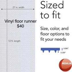 Vinyl floor runner