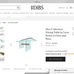 Vintage Glass Table 