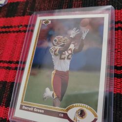 Washington Redskins Darrell Green 1991 Upper Deck Error Hologram Back Football Card 