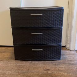 Plastic Drawers - 3 Drawer (set of 2)