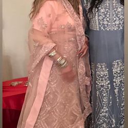 PINK PAKISTANI LEHENGA CHOLI WEDDING GUEST OUTFIT SIZE XXL