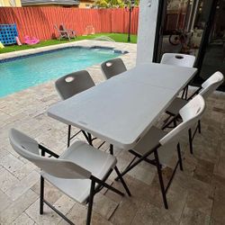 Lifetime Table ( 6 Chairs ) 