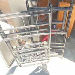 Black Metal Bed Frame For A Twin/full Size 