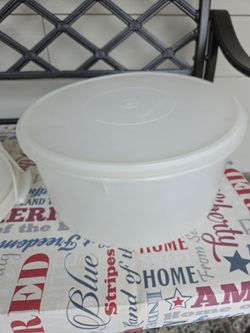 Tupperware cake caddy or large serving bowl
