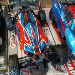 Arrma RC Buggy Red and Blue brushed electric brand new