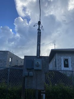 Temporary electrical Pole