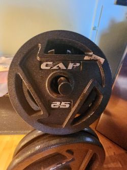 Cap barbell plates