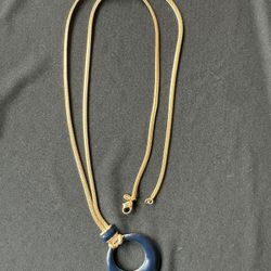 STUNNING MONET PENDANT NECKLACE W/LONG 30" WOVEN CHAIN