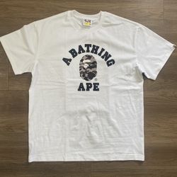 White Camo Bape Tee Shirt