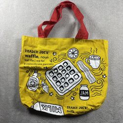 Trader Joe's Breakfast Waffle Toast Milk Reusable Tote Bag Limited New