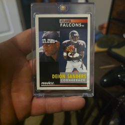 1990 Pinnacle Deion Sanders Atlanta Falcons Card