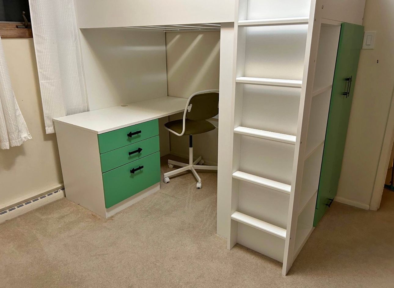 IKEA Smastad loft bed, desk, wardrobe combo + chair