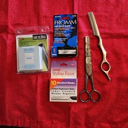 Hairstyle Barber Salon Shears And Blades