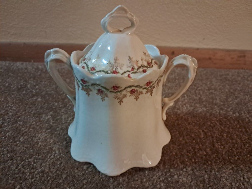 Vintage Bone China Sugar Bowl