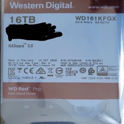 Western Digital 16TB Red Pro Internal HD. Brand New Sealed.