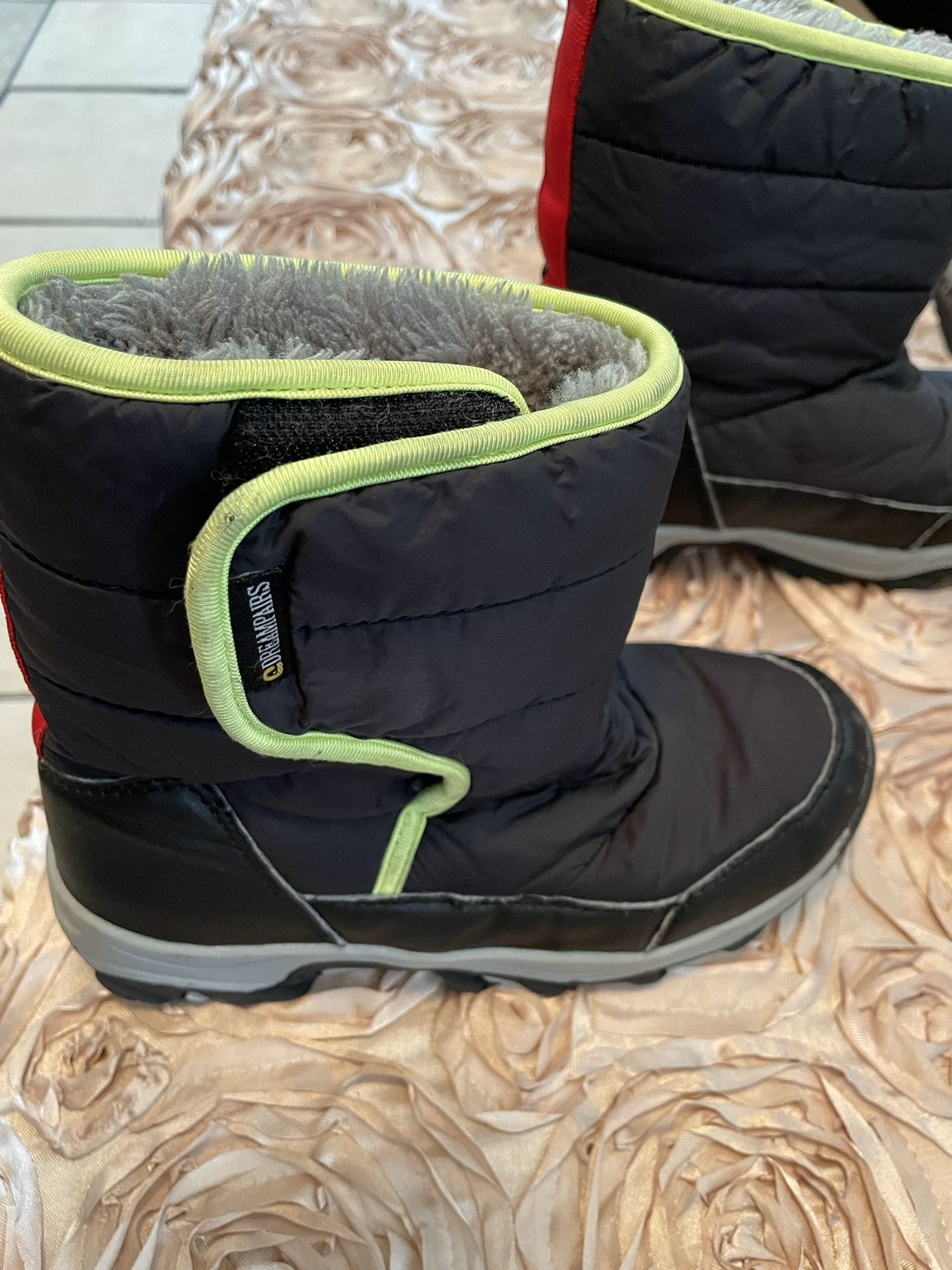 Shoes Boot Snow Kids, Size 2, Color Black