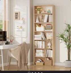 Idlewild 82.5" H Standard Bookcase, 7-Tier Open Bookcase, Home Library Bookcase