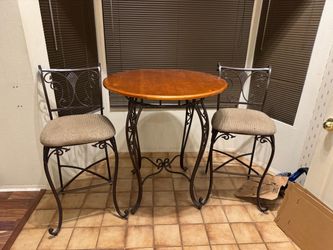 Table and two chairs
