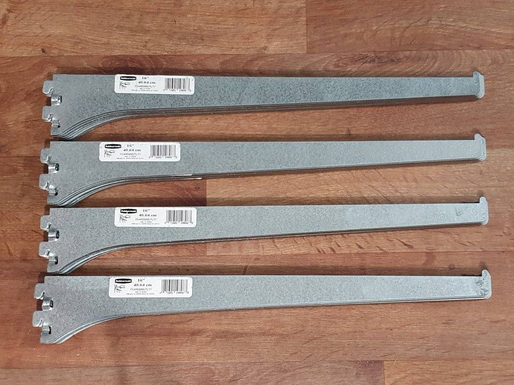 Rubbermaid 16" Single Track Shelf Bracket (40 Total)