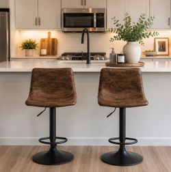 Carbon Loft Welliver Adjustable Swivel Counter Stools – Set of 2