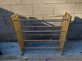 Wooden shoe rack