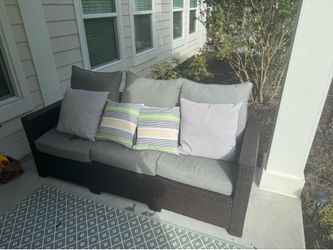 Outdoor couch with cushions