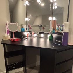 Black Corner Vanity