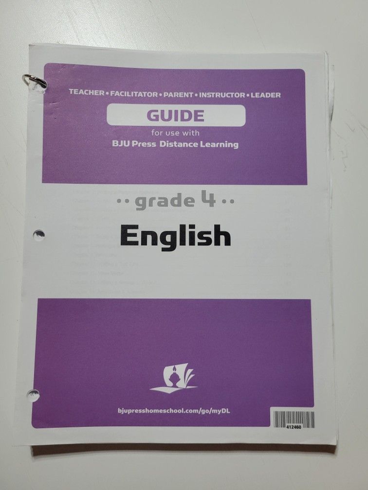 BJU English Guide 4th grade