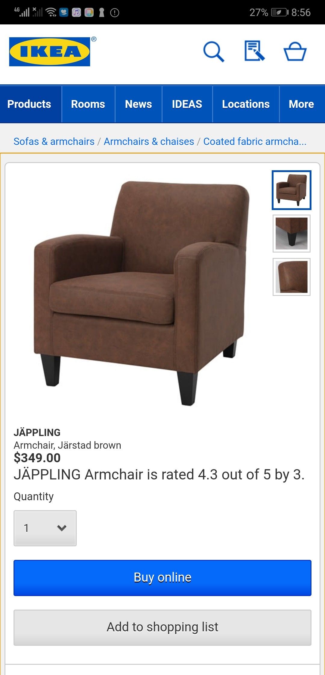 IKEA JAPPLING Armchair for Sale in Boston, MA OfferUp